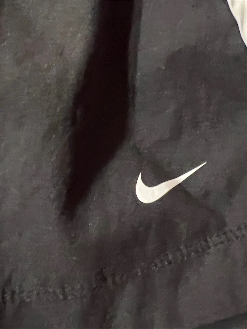 Nike Black Athletic Unisex Shorts with White Trim